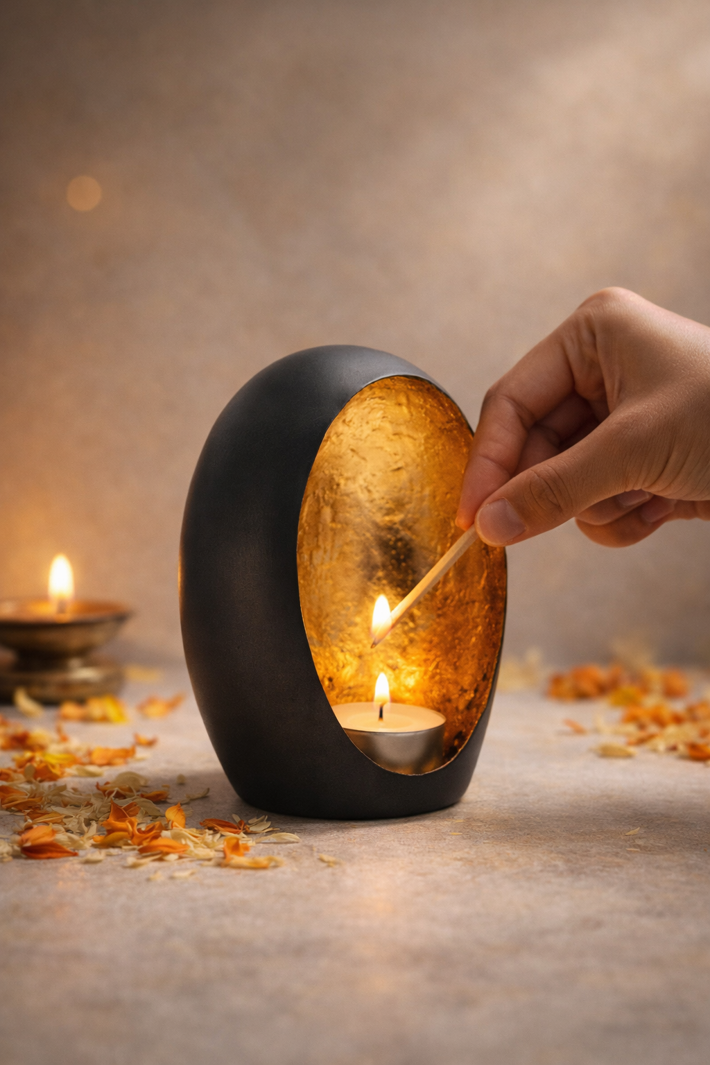 Halo Ember – Metal Candle Holder