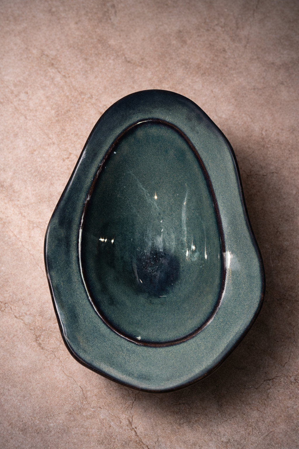 Midnight Ripple Ceramic Bowl