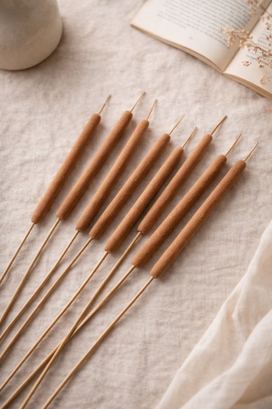 Brown Dried Reed Stems