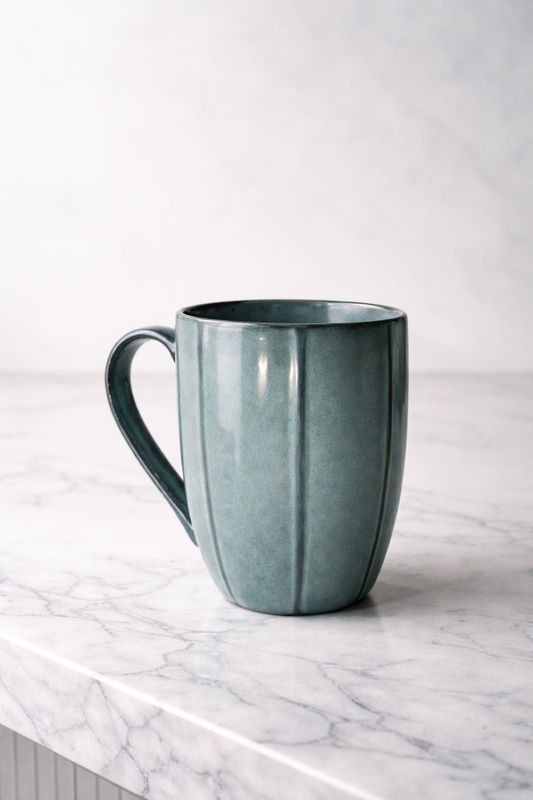 Aurora Ribbed Ceramic Mug